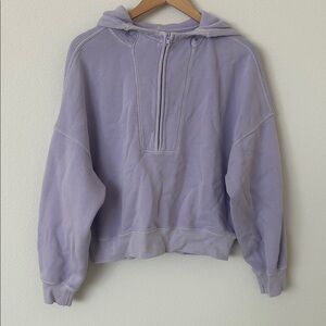 Abercrombie & Fitch 1/2 Zip Lavender Hoodie